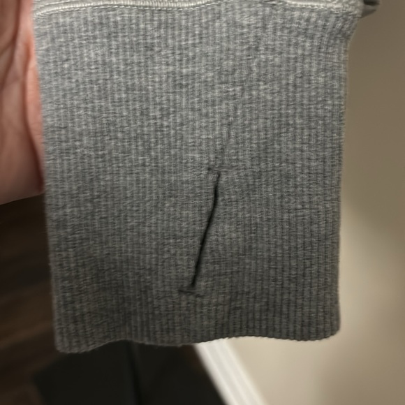 Lululemon After Asana Hoodie Front Zip Mesh Panel Grey/Neon Yellow Women’s US 8 - Picture 5 of 9